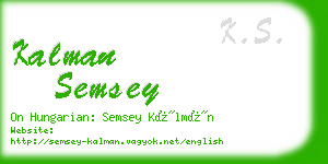 kalman semsey business card